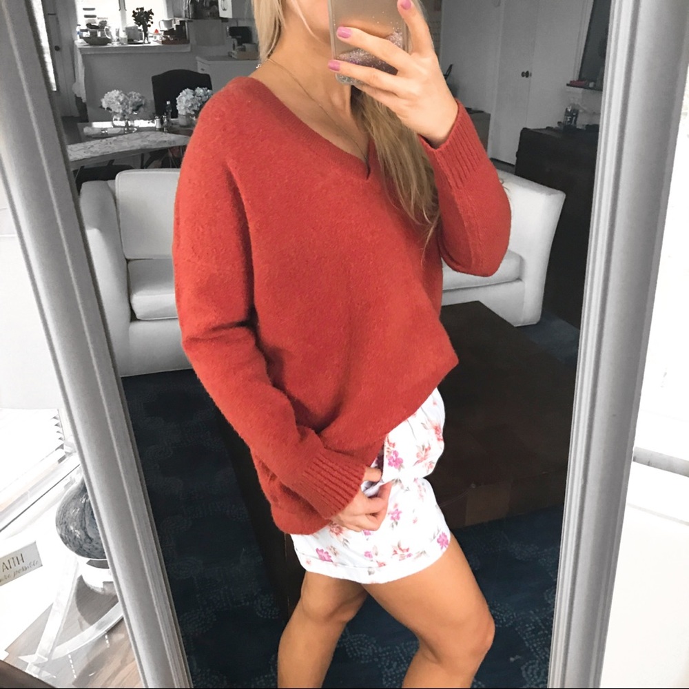 🆕 FRENCH CONNECTION COPPER LOOSE V-NECK JUMPER! - Picture 2 of 7